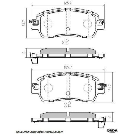 Front Brake Pad Set  Mazda Demio DK DJ 2014 DB2334 182235