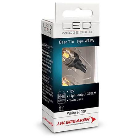 JW SPEAKER LED Wedge Globe 12/24V 16W T16 - 2 Pce 990120