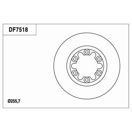 TRW Disc Brake Rotor 255.5mm x 22 Min
