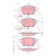 TRW Brake Pad Set Inc. Wear Sensor (DB1427/DB1404)