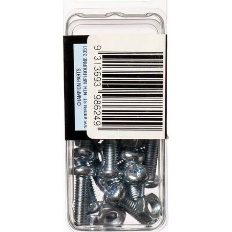 CHAMPION AUTO PARTS Champion Machine Screw & Nut Pack 6 x 20mm 6 x 20mm BH624