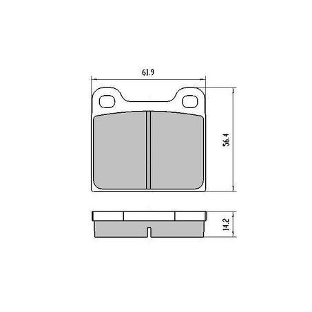 RDA PHANTOM CERAMIC BRAKE PAD SET ALFA ROMEO VOLVO RDC2