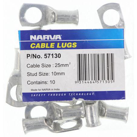 Narva Cable Lug 25mm2 10mm Stud Flared End 57130