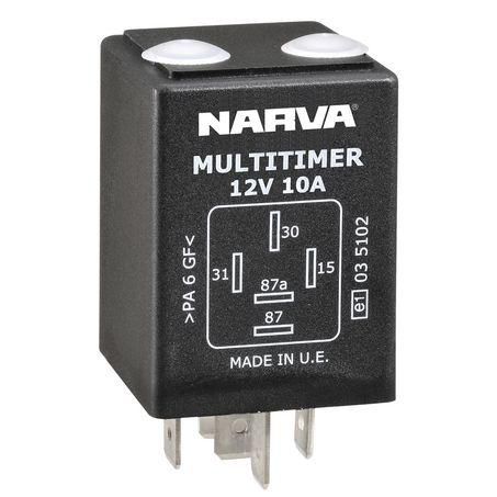 Narva Relay 12V 10A 5 Pin Timer Adjustable