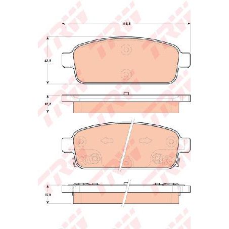 TRW Brake Pad Set (RDB1432-02)