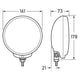 HELLA 12V Halogen Driving Light Round Spread Beam - Each 1325