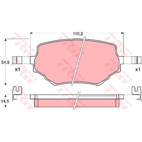 TRW DTEC Brake Pad Set (DB1312)