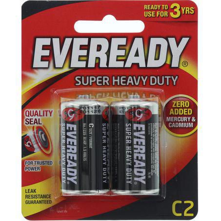 Eveready C Cell Battery Super Heavy Duty 2Pk E301285900