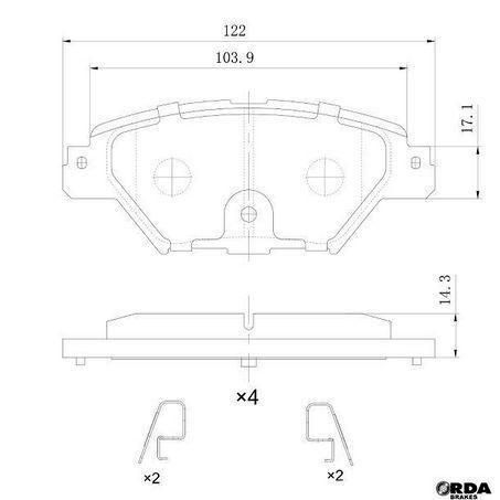 RDA GP MAX REAR BRAKE PAD SET MAZDA CX9 RDB2454