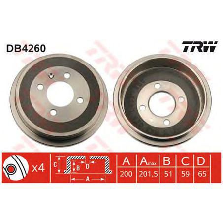 TRW BRAKE DRUM