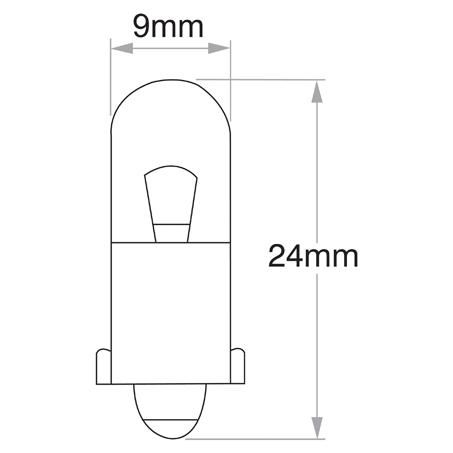 Narva Bayonet BA9s Globe 12V 3W