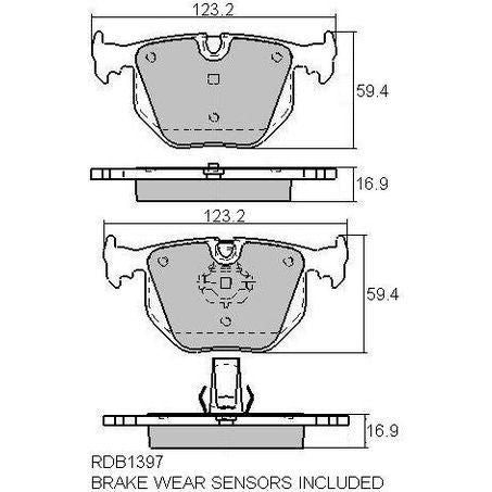 RDA PHANTOM CERAMIC BRAKE PAD SET BMW LAND ROVER RDC1397