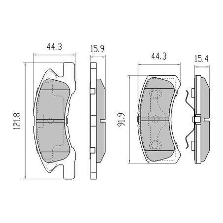 RDA PHANTOM CERAMIC BRAKE PAD SET DAIHATSU MITSUBISHI RDC2142