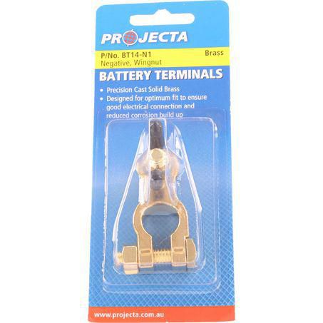 PROJECTA Battery Terminal Brass Wingnut Negative 1pk