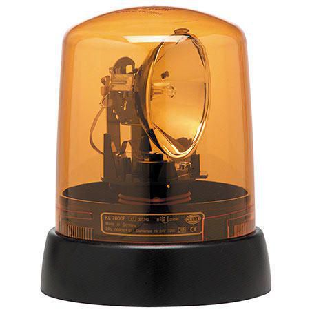 HELLA Halogen Beacon Amber 12V Permanent Mount 1728