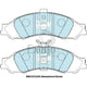 TRUSTOP FRONT DISC BRAKE PADS - HOLDEN COMMODORE VT-VZ CERAMIC 97-06