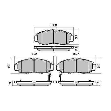 RDA PHANTOM CERAMIC BRAKE PAD SET HONDA TOYOTA MARK II RDC1393