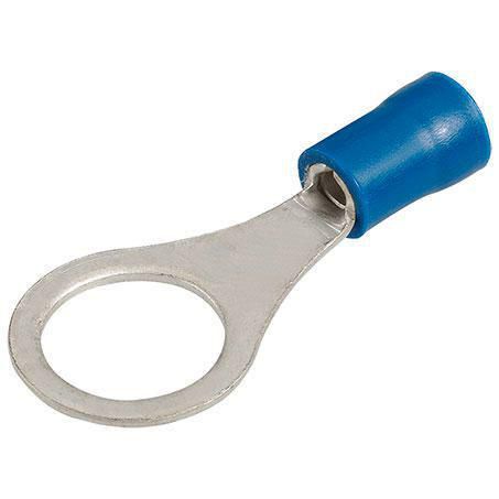 Narva Crimp Terminal Ring Blue Insulated 9.5Mm - 12 Pce