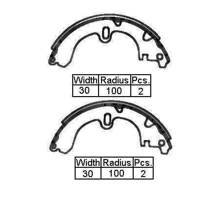 Brake Shoes 200x30 R Suits Various - BS1602