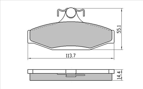 PROSELECT REAR BRAKE PADS - HOLDEN COMMODORE VB-VS CERAMIC 78-90