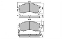 Remsa FRONT DISC BRAKE PADS - SUBARU IMPREZA 93-97 DB1185 UC
