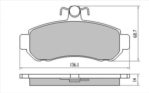 DB1203 UC FRONT DISC BRAKE PADS - MITSUBISHI MAGNA 86-04 078000UC