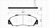 XP FRONT DISC BRAKE PADS - HONDA CRV , ODYSSEY 00-03
