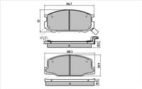 PROSELECT FRONT BRAKE PADS - TOYOTA PREVIA TCR10,11,20 CERAMIC 90-00