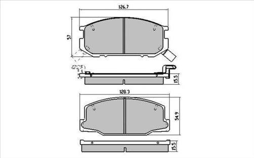 PROSELECT FRONT BRAKE PADS - TOYOTA PREVIA TCR10,11,20 CERAMIC 90-00