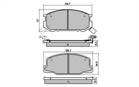 XP FRONT DISC BRAKE PADS - TOYOTA PREVIA TCR10,11,20 90-00