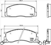 PROSELECT FRONT BRAKE PADS - TOYOTA PREVIA TCR10 20 CERAMIC90-