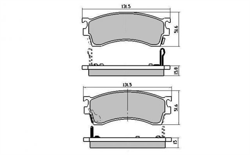 FRONT DISC BRAKE PADS - MAZDA 626 GE , GF 91-02 DB1255XP