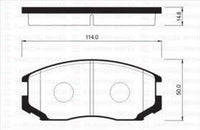 PROSELECT FRONT BRAKE PADS - MITSUBISHI LANCER CC CE CERAMIC 92-05