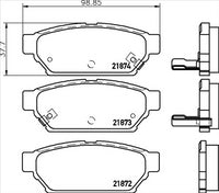 XP REAR DISC BRAKE PADS - MITSUBISHI LANCER CC,CE 92-04