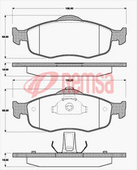 Remsa DB1299 E FRONT DISC BRAKE PADS - FORD MONDEO 95-01