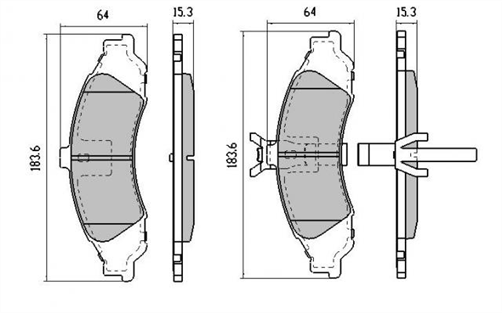 FRONT DISC BRAKE PADS - HOLDEN COMMODORE VT-VZ  97 - 06 DB1331XP