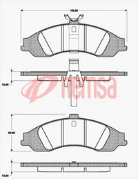 Remsa DB1331 UC FRONT DISC BRAKE PADS - HOLDEN COMM VT-VZ  97 - 06