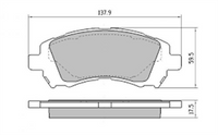XP FRONT DISC BRAKE PADS - SUBARU LEGACY BE5 , BE9 98-02