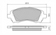 PROSELECT FRONT DISC BRAKE PADS - SUBARU LEGACY BE5 BE9 CERAMIC 98-03