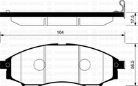 XP FRONT DISC BRAKE PADS - NISSAN NARVA D22 4WD 97-
