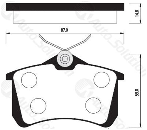 PROSELECT REAR DISC BRAKE PADS - AUDI/VW GOLF 111 CERAMIC 97-01