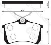 Remsa REAR DISC BRAKE PADS - AUDI / VW GOLF III 97-100 DB1449 UC