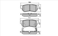 Remsa REAR DISC BRAKE PADS - HYUNDAI TERRACAN 01- DB1451 UC