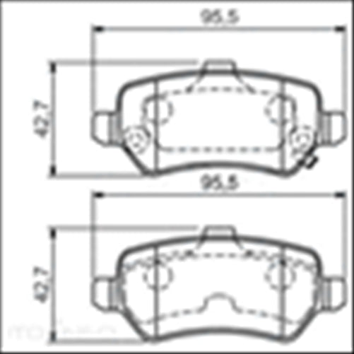 FARGO REAR DISC BRAKE PADS - HOLDEN ASTRA G 90-04 DB1511F