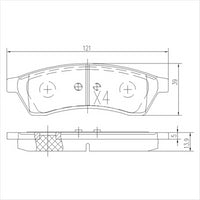 XP REAR DISC BRAKE PADS - HOLDEN EPICA  07-11