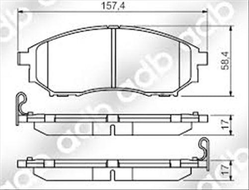 PROSELECT FRONT DISC BRAKE PADS - NISSAN NAVARA D40 SKYLINE V36 CERAMIC 05-