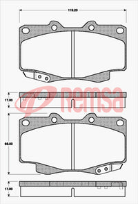 Remsa DB1739 UC FRONT DISC BRAKE PADS - TOYOTA HILUX KUN2# 04-