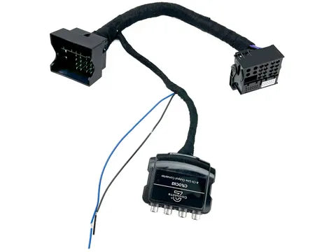 Direct-Fit 4-Channel Line Output Converter (LOC) with 12V Remote Trigger â€“ Compatible with BMW & Volkswagen OEM Audio Systems