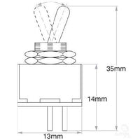 OEX Toggle Switch On/Off SPST (Contacts Rated 20A @ 12V)