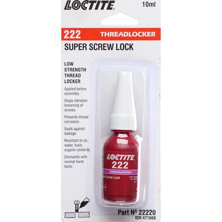 Loctite 222 Threadlocker Super Screw Low Strength 10ml 471660